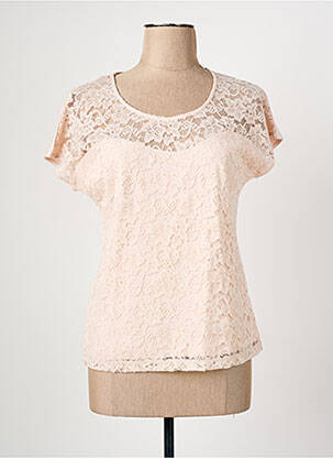 T-shirt rose MARBLE femme