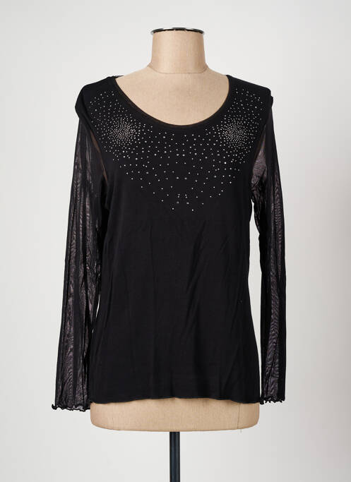 T-shirt manches longues manches longues noir CHRISTINE LAURE femme