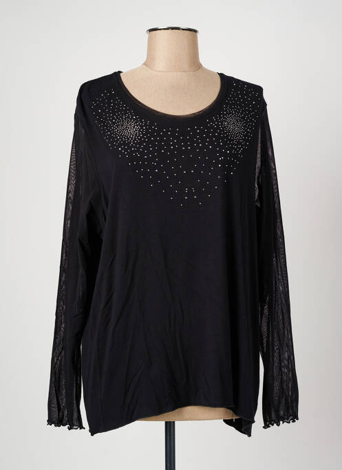 T-shirt manches longues manches longues noir CHRISTINE LAURE femme
