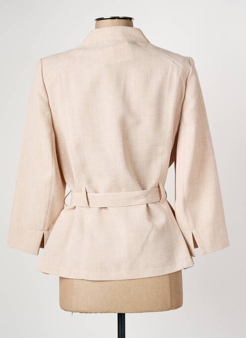 Veste chic col v beige CHRISTINE LAURE femme