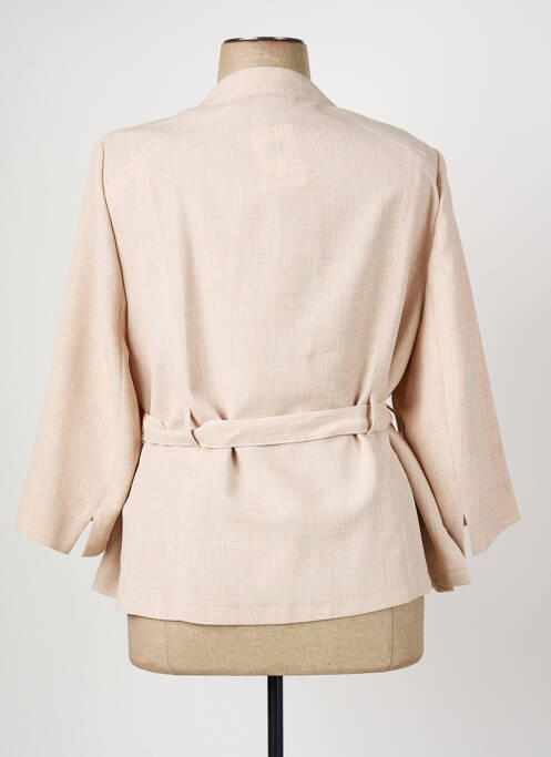 Veste chic col v beige CHRISTINE LAURE femme