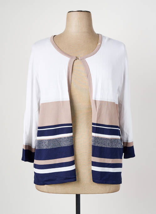 Gilet manches longues blanc CHRISTINE LAURE femme