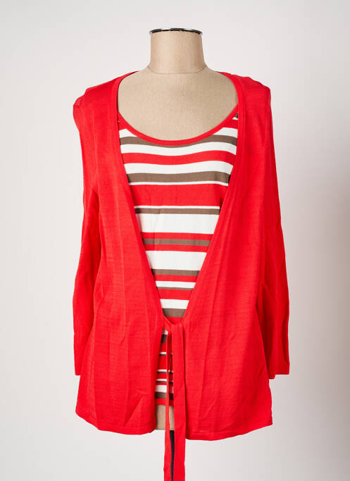 Pull tunique orange CHRISTINE LAURE femme