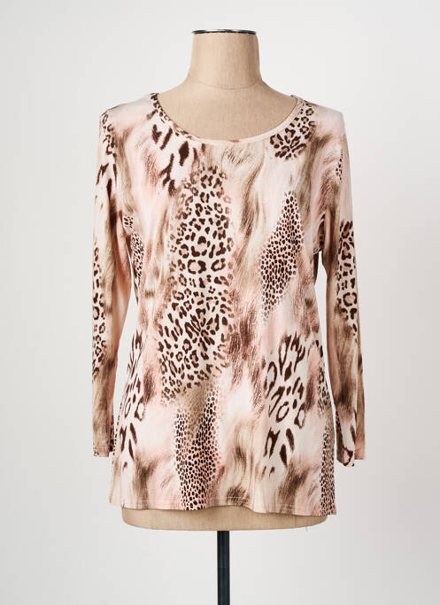 T-shirt beige MARBLE femme