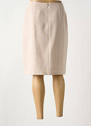 Jupe mi-longue taille à pinces beige CHRISTINE LAURE femme