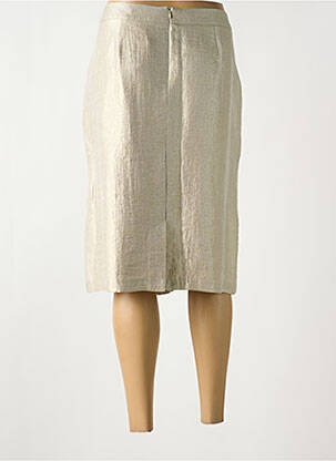 Jupe mi-longue taille à pinces beige CHRISTINE LAURE femme