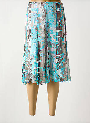 Jupe mi-longue taille normale bleu FRANCE RIVOIRE femme