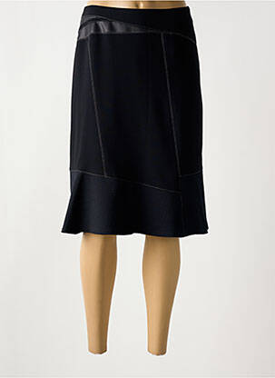 Jupe longue tissage crêpe noir CHRISTINE LAURE femme