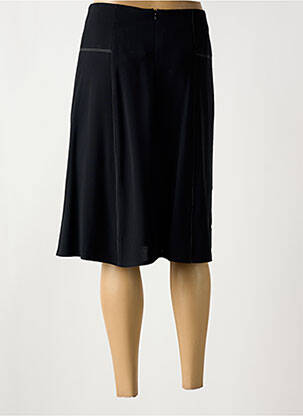Jupe longue tissage crêpe noir CHRISTINE LAURE femme