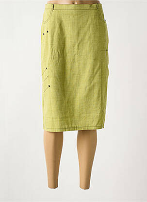 Jupe mi-longue coupe droite vert QUATTRO femme