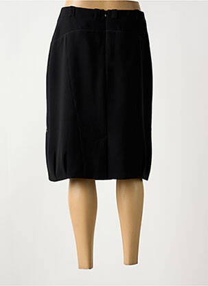 Jupe mi-longue coupe droite noir CHRISTINE LAURE femme