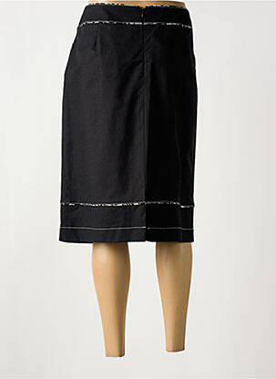 Jupe mi-longue coupe droite noir CHRISTINE LAURE femme