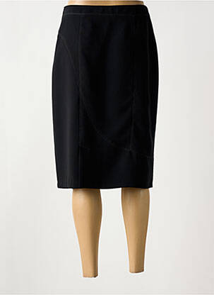 Jupe mi-longue coupe droite noir CHRISTINE LAURE femme