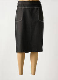 Jupe mi-longue coupe droite noir GRIFFON femme
