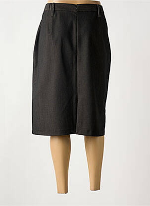 Jupe mi-longue coupe droite noir GRIFFON femme