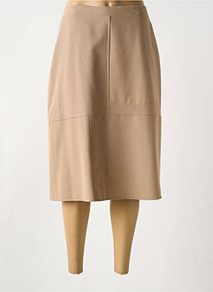 Jupe mi-longue coupe évasée beige GRIFFON femme