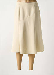 Jupe mi-longue taille normale beige GRIFFON femme