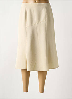 Jupe mi-longue taille normale beige GRIFFON femme