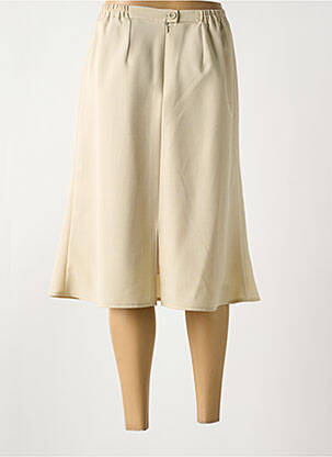 Jupe mi-longue taille normale beige GRIFFON femme