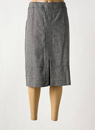 Jupe mi-longue coupe droite gris FRANCE RIVOIRE femme