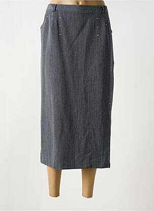 Jupe longue fermeture zippée au dos gris QUATTRO femme