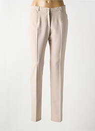 Pantalon slim poches taille haute beige CHRISTINE LAURE femme