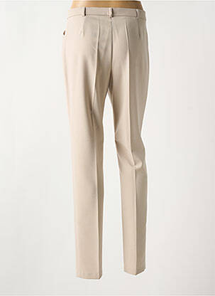 Pantalon slim poches taille haute beige CHRISTINE LAURE femme