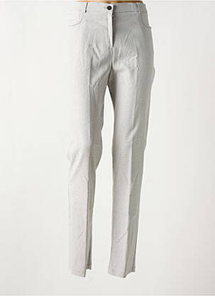 Pantalon slim taille élastique taille normale gris CHRISTINE LAURE femme