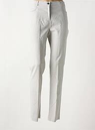 Pantalon slim taille élastique taille normale gris CHRISTINE LAURE femme