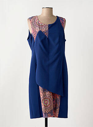 Robe mi-longue sans manche sans manche bleu GRIFFON femme