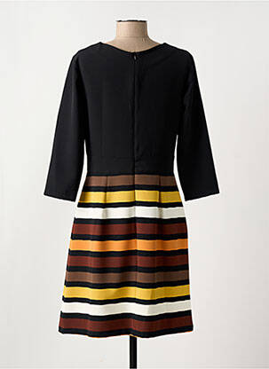 Robe mi-longue manches 3/4 manches 3/4 noir QUATRE VINGT JOURS femme