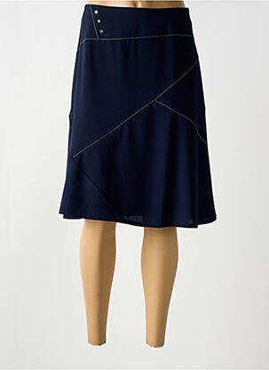 Jupe mi-longue bleu CHRISTINE LAURE pour femme