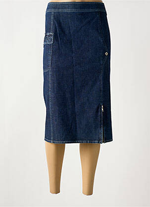 Jupe mi-longue bleu QUATTRO pour femme