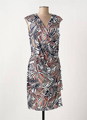 Robe mi-longue bleu CHRISTINE LAURE femme