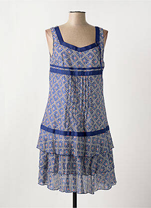 Robe mi-longue bleu QUATTRO pour femme