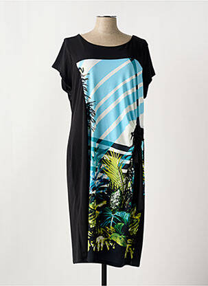 Robe mi-longue noir CHRISTINE LAURE pour femme