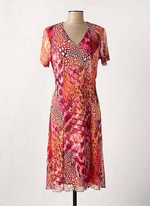 Robe mi-longue rose GRIFFON pour femme