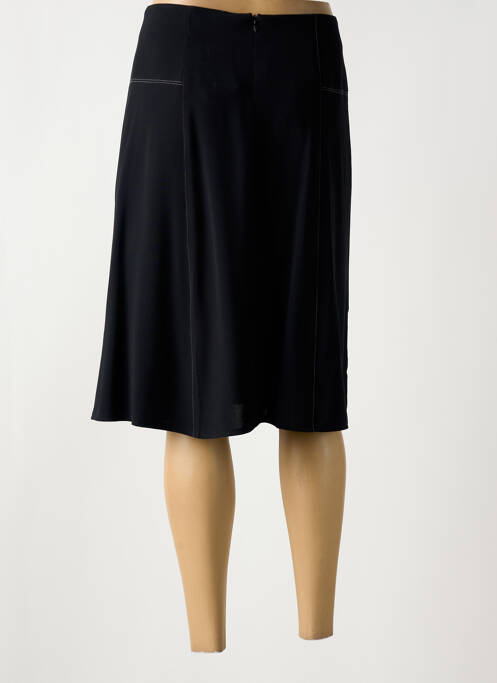Jupe longue tissage crêpe noir CHRISTINE LAURE femme