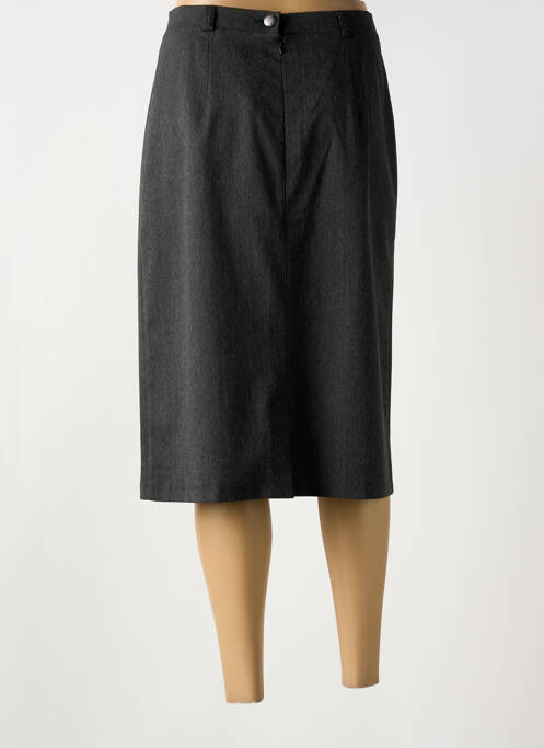 Jupe mi-longue taille à pinces gris CHRISTINE LAURE femme