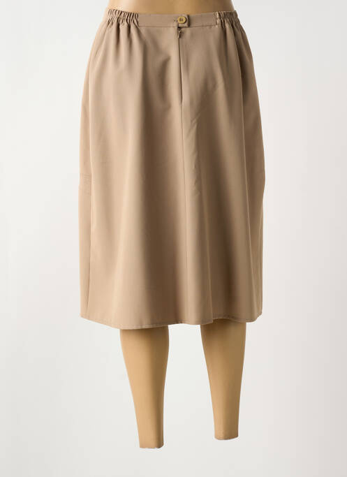 Jupe mi-longue coupe évasée beige GRIFFON femme