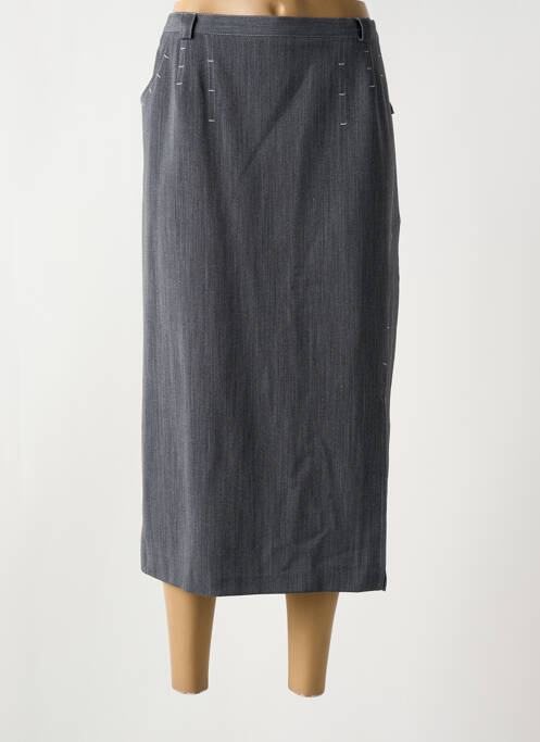 Jupe longue fermeture zippée au dos gris QUATTRO femme