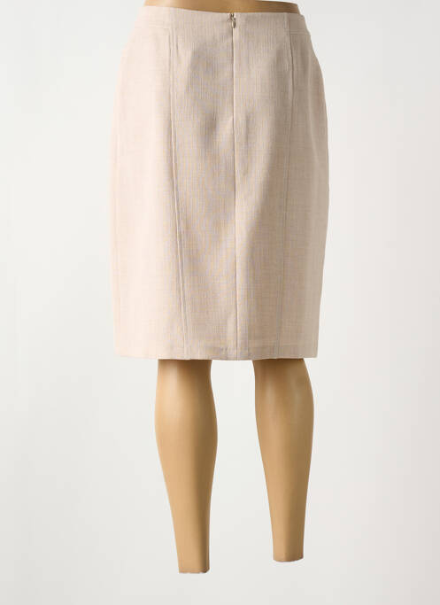 Jupe mi-longue beige CHRISTINE LAURE pour femme
