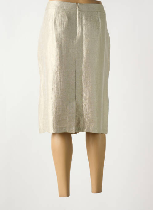 Jupe mi-longue beige CHRISTINE LAURE pour femme