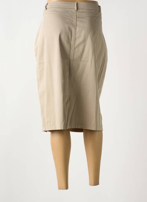 Jupe mi-longue beige FRANCE RIVOIRE pour femme