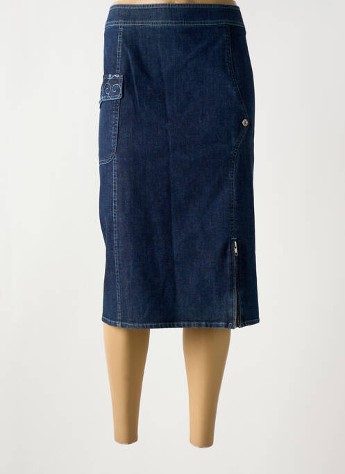 Jupe mi-longue bleu QUATTRO pour femme