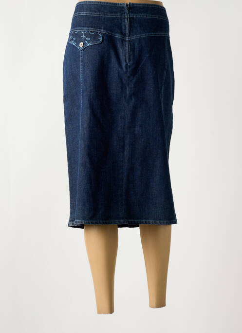 Jupe mi-longue bleu QUATTRO pour femme