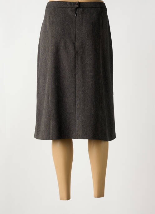 Jupe mi-longue marron FRANCE RIVOIRE pour femme