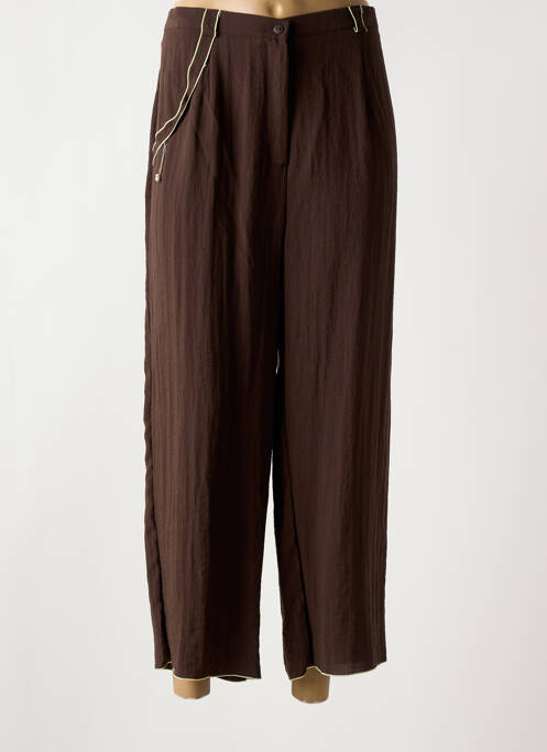 Pantalon 7/8 marron JEAN GABRIEL pour femme