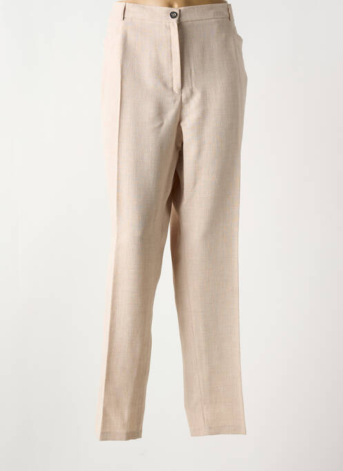 Pantalon droit beige CHRISTINE LAURE pour femme