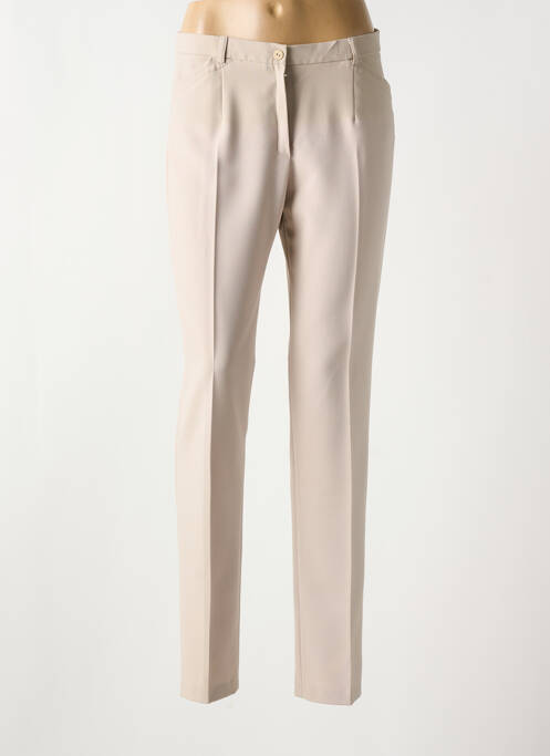 Pantalon slim beige CHRISTINE LAURE pour femme